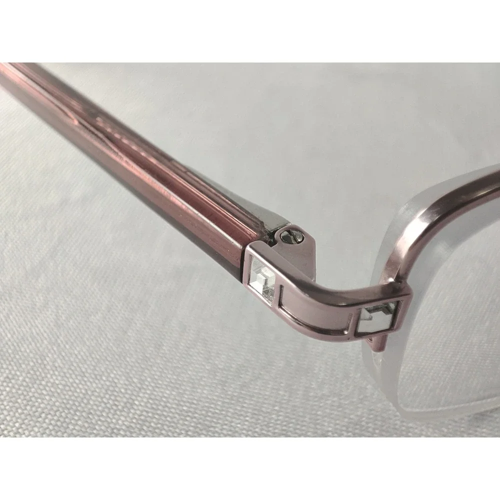Sferoflex 2585B 511 Metallic Pink‎ Mauve Eyeglass Frames 49-17-135 Rhinestone